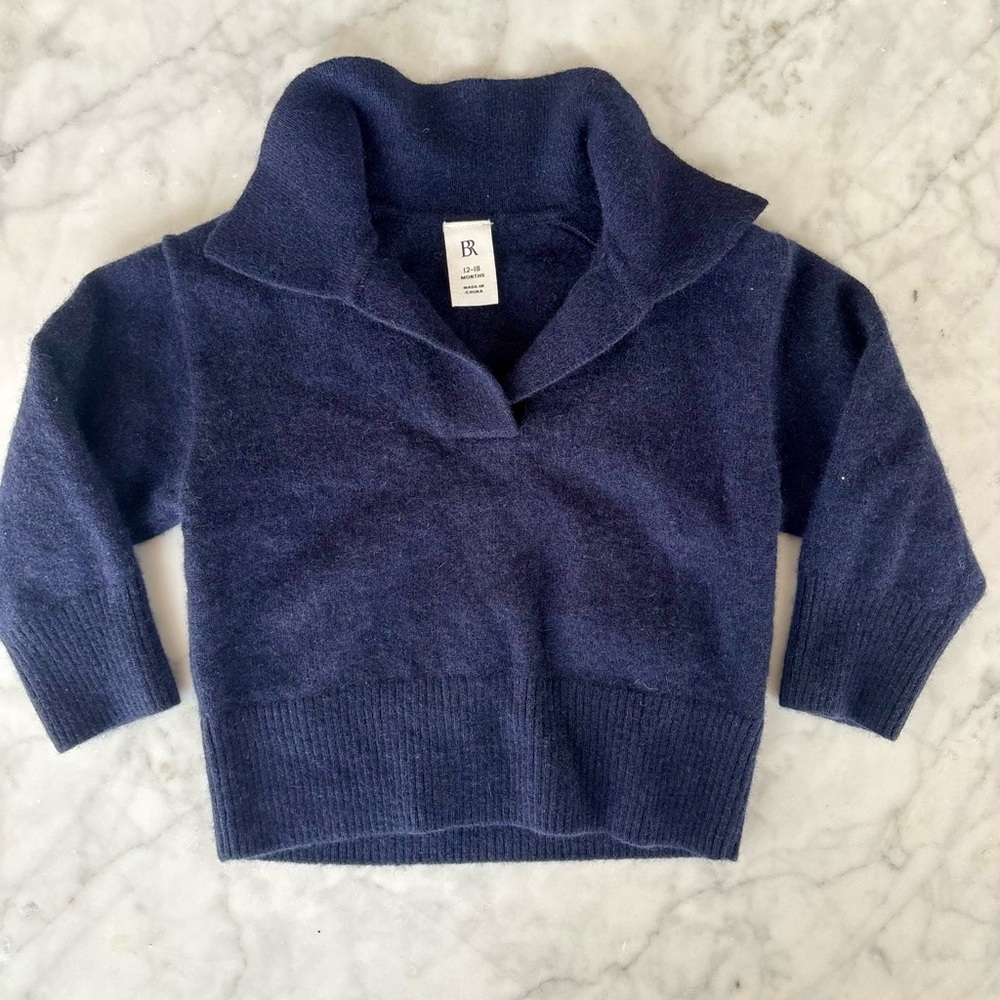 Banana Republic Deep Blue Cowl Neck Sweater